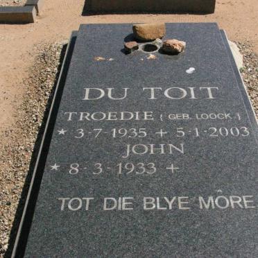 TOIT John, du 1933- &amp; Troedie LOOCK 1935-2003