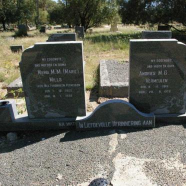 VERMEULEN Andries M.G. 1915-1970 &amp; Maria M.M. MILLS voorheen VERMEULEN nee NEL 1923-1998