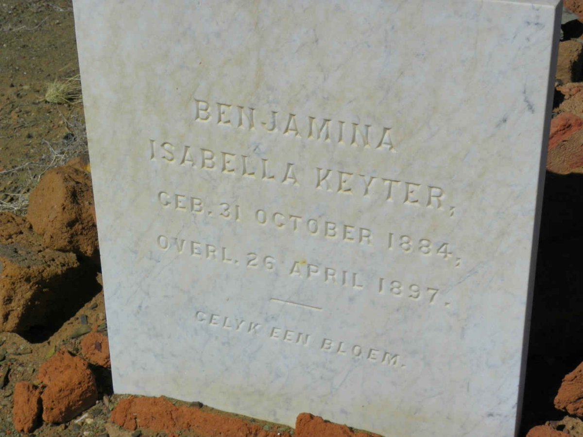 KEYTER Benjamina Isabella 1884-1897