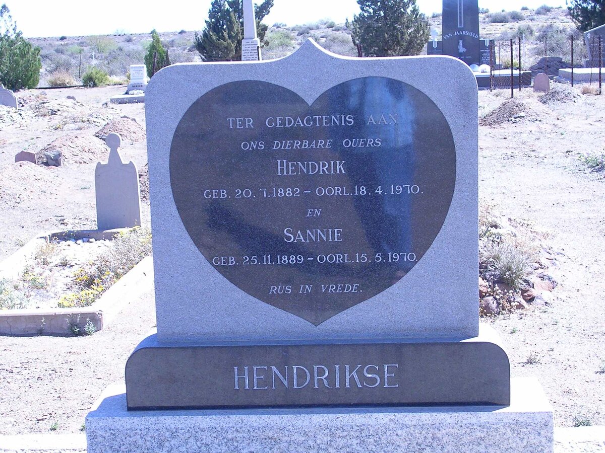 HENDRIKSE Hendrik 1882-1970 &amp; Sannie 1889-1970