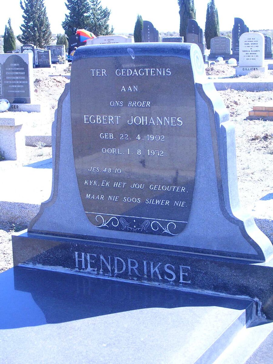 HENDRIKSE Egbert Johannes 1902-1972