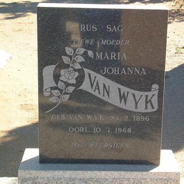 WYK Maria Johanna, van 1896-1968