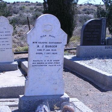 BURGER A.J. 1859-1926