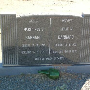 BARNARD Marthinus C. 1894-1979 &amp; Heilie M. 1902-1979