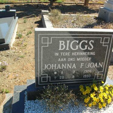 BIGGS Johanna F. 1906-1990