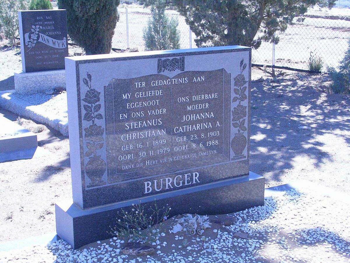 BURGER Stefanus Christiaan 1899-1979 &amp; Johanna Catharina A. 1903-1988