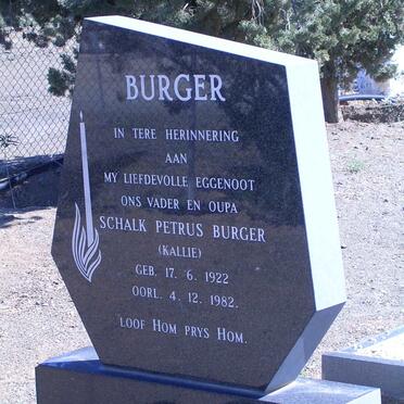 BURGER Schalk Petrus 1922-1982