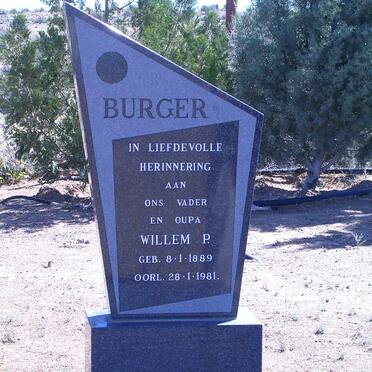 BURGER Willem P. 1889-1981