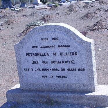 CILLIERS Petronella M. nee VAN SCHALKWYK 1884-1929
