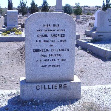 CILLIERS Charl Andries 1853-1920 &amp; Cornelia Elizabeth BRUWER 1856-1951