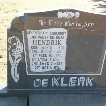KLERK Hendrik, de 1910-1991