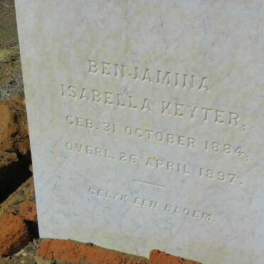 KEYTER Benjamina Isabella 1884-1897