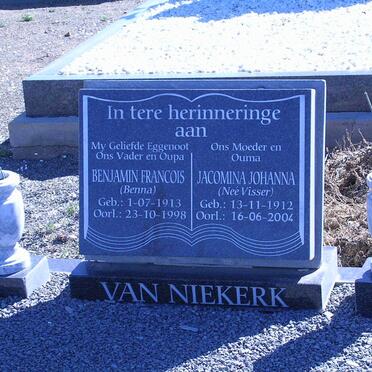 NIEKERK Benjamin Francois, van 1913-1998 &amp; Jacomina Johanna VISSER 1912-2004