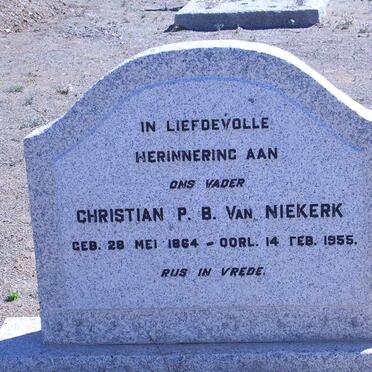 NIEKERK Christian P.B., van 1864-1955