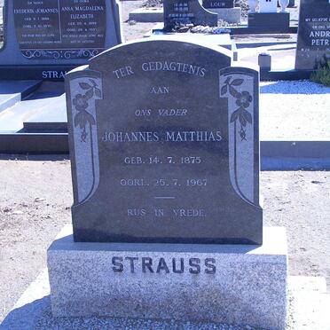 STRAUSS Johannes Matthias 1875-1967