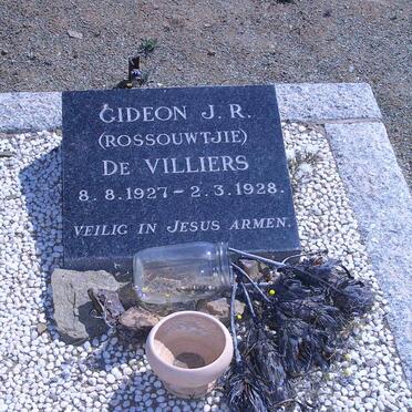 VILLIERS Gideon J.R., de 1927-1928