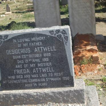 ATTWELL Desiderius 1869-1913 &amp; Frieda  -1950