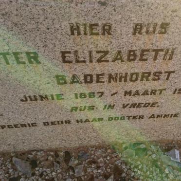 BADENHORST Hester Elizabeth Jacoba 1867-1947