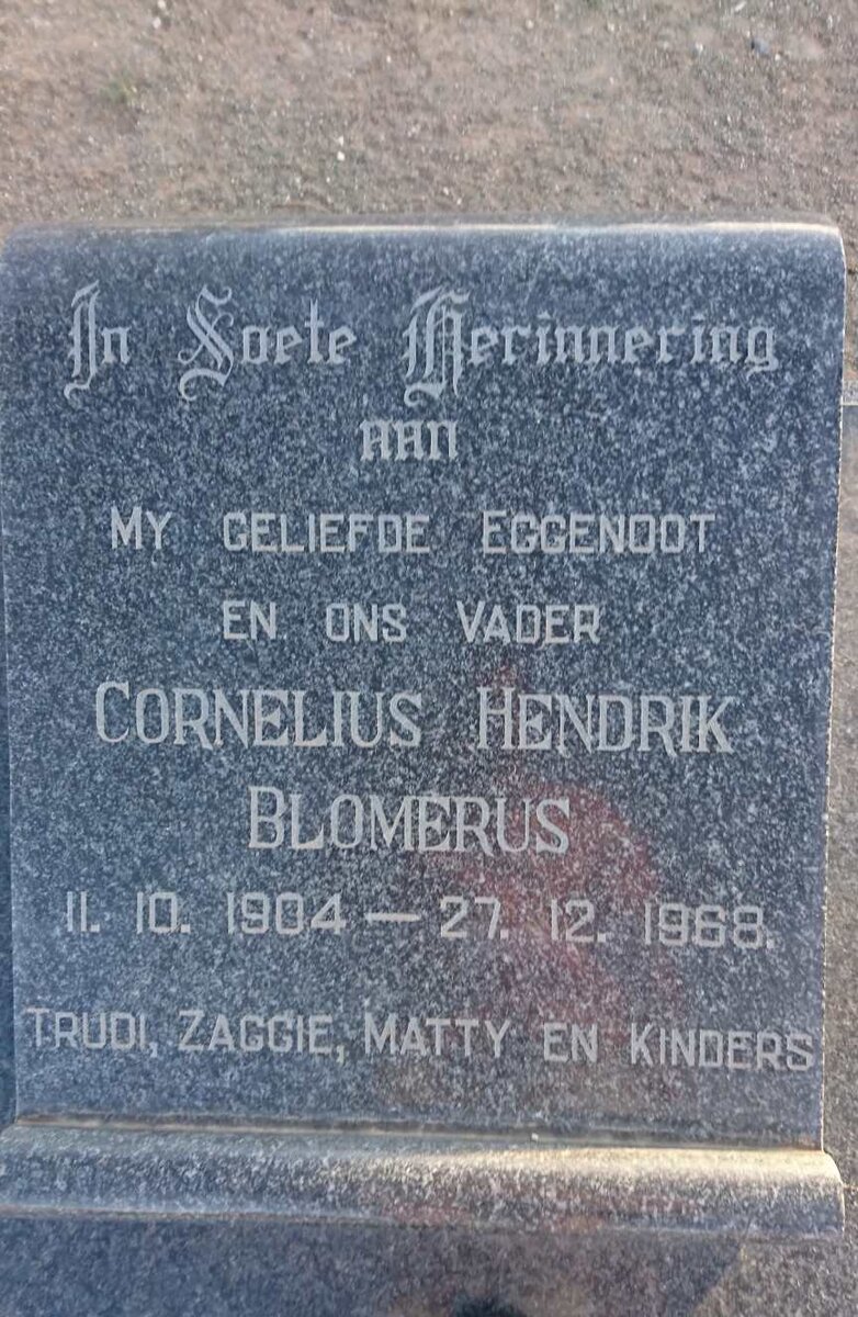 BLOMERUS Cornelius Hendrik 1904-1968