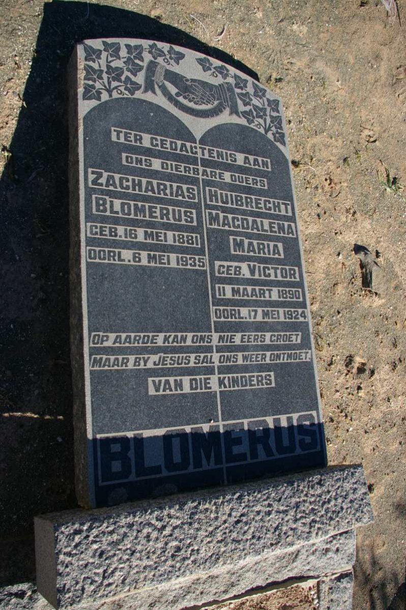 BLOMERUS Zacharias 1881-1935 &amp; Huibrecht Magdalena Maria VICTOR 1890-1924