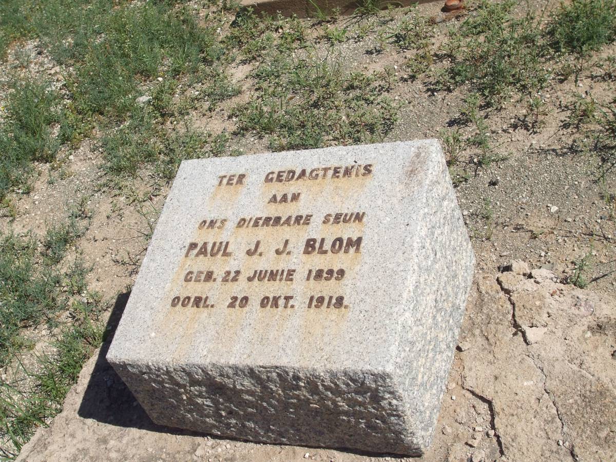 BLOM Paul J.J. 1899-1918