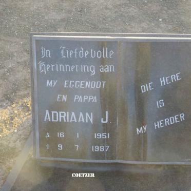 COETZER Adriaan J. 1951-1987