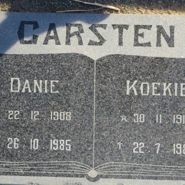 CARSTEN Danie 1908-1985 &amp; Koekie 1917-1984