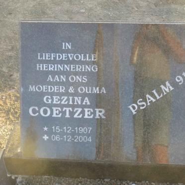 COETZER Gezina 1907-2004