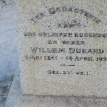 DURAND Willem 1841-1929