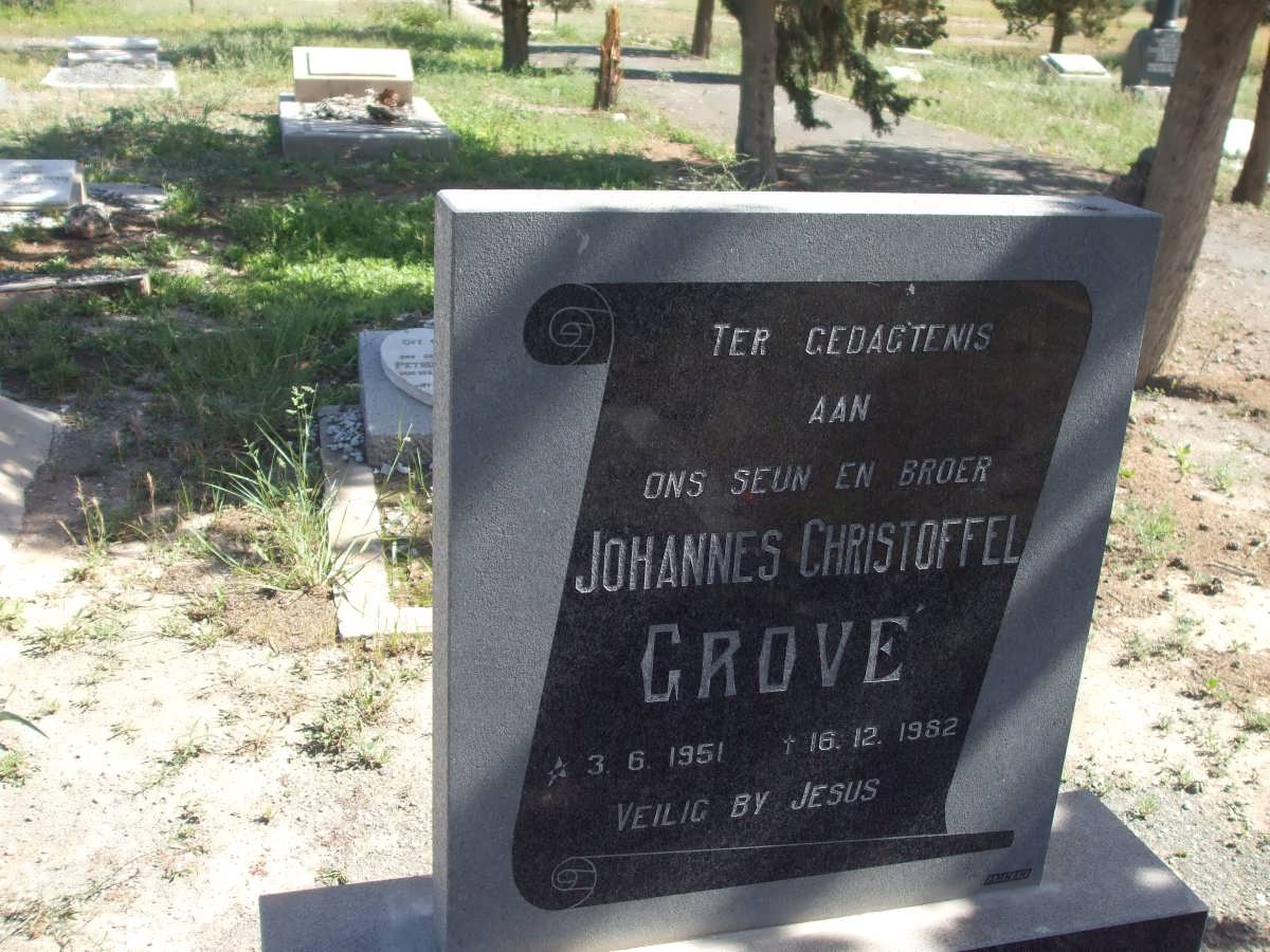 GROVE Johannes Christoffel 1951-1982