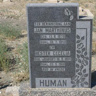 HUMAN Jan Marthinus 1879-1949 &amp; Hester Cecelia JOUBERT 1884-1968