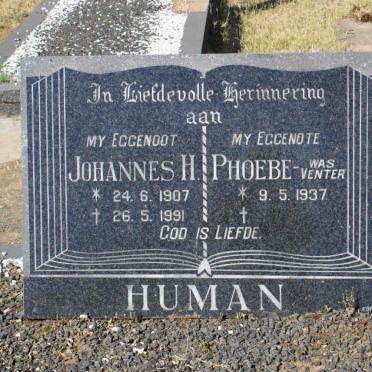 HUMAN Johannes H. 1907-1991 &amp; Phoebe VENTER 1937-