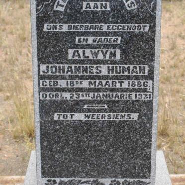 HUMAN Alwyn Johannes 1886-1931