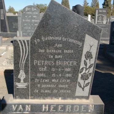 HEERDEN Petrus Burger, van 1901-1981