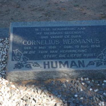 HUMAN Cornelius Hermanus 1881-1938