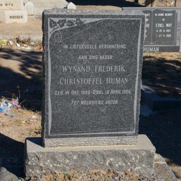 HUMAN Wynand Frederik Christoffel 1885-1956