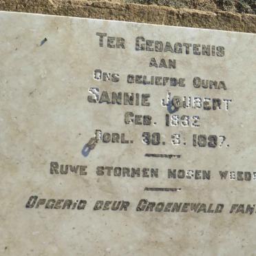 JOUBERT Sannie 1832-1897