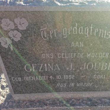 JOUBERT Gezina J. nee BENADIE 1892-1967