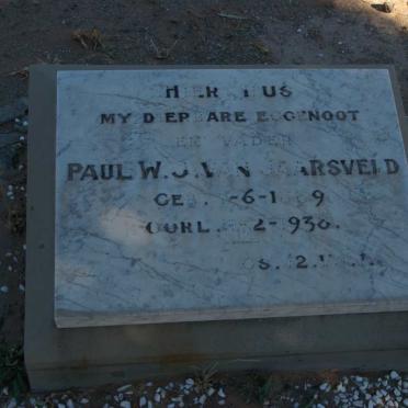 JAARSVELD Paul W.J., van 1889-1938
