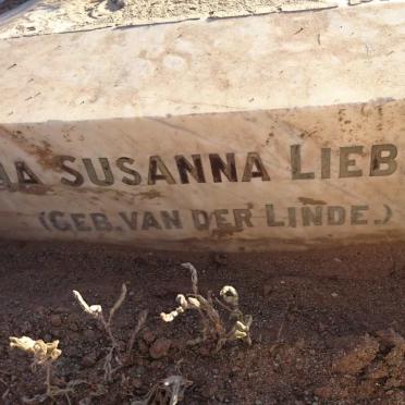 LIEBENBERG Martha Susanna nee VAN DER LINDE