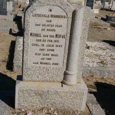 MERWE Morkel, van der 1931-1947