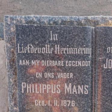 MANS Philippus 1876-1944 &amp; Johanna Hendrika TRUTER 1879-1953 