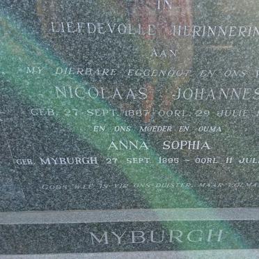 MYBURGH Nicolaas Johannes 1887-1952 &amp; Anna Sophia MYBURGH 1895-1980