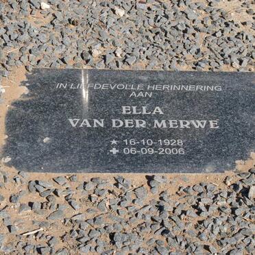 MERWE Ella, van der 1928-2006