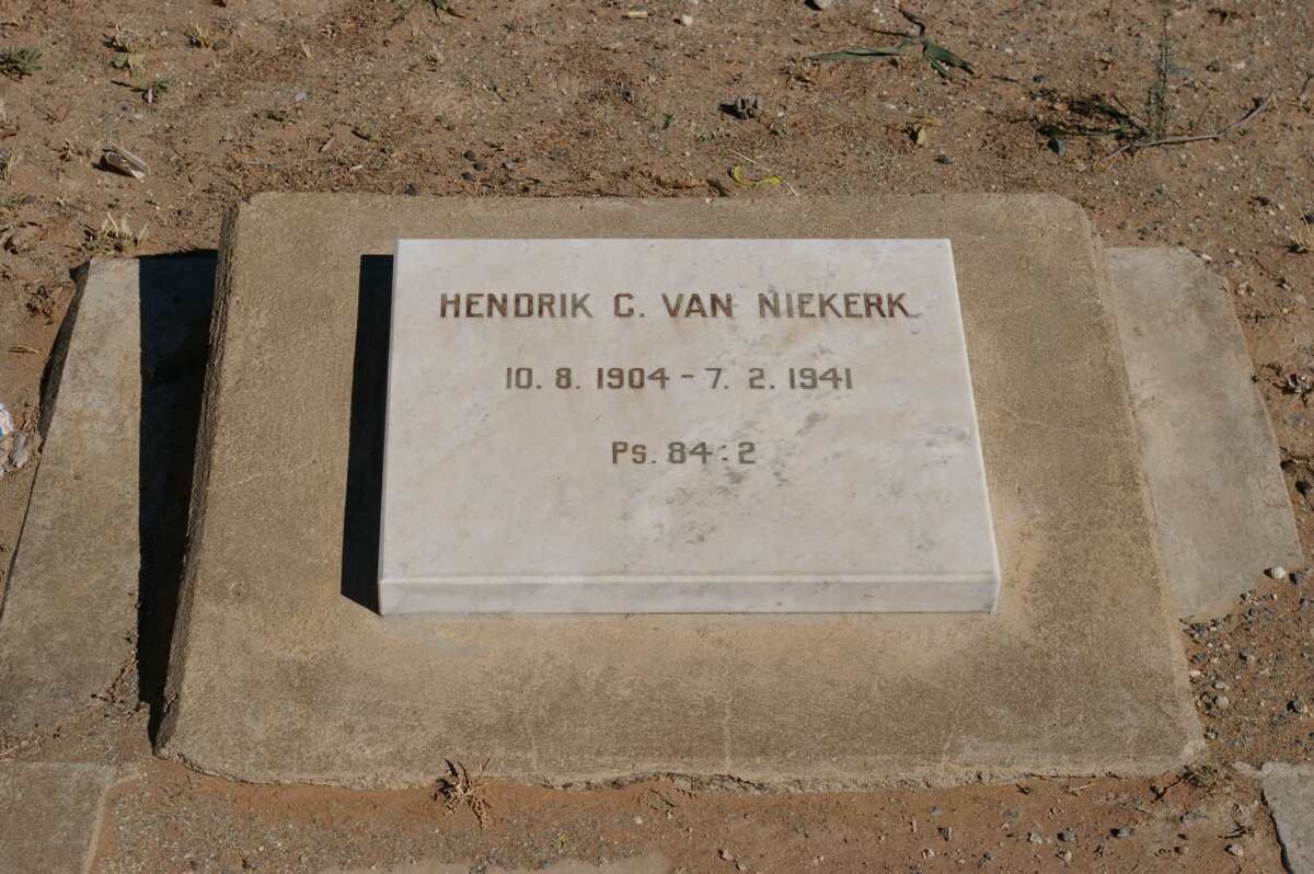 NIEKERK Hendrik C., van 1904-1941