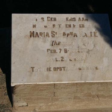 NAUDE Maria Susanna nee KRUGER  1869-1916