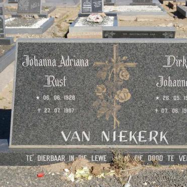 NIEKERK Dirk Johannes, van 1918-1999 &amp; Johanna Adriana RUST 1928-1987