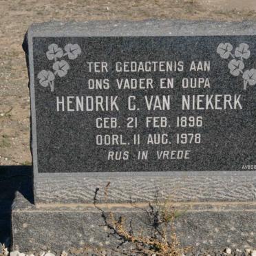 NIEKERK Hendrik C., van 1896-1978