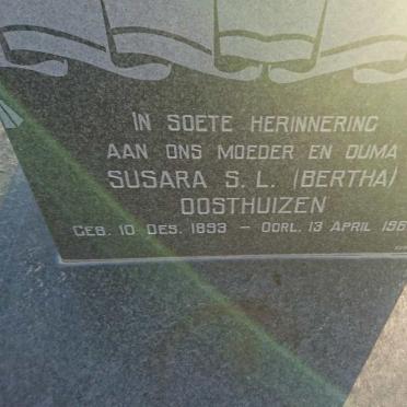 OOSTHUIZEN Susara S.L. 1893-1966