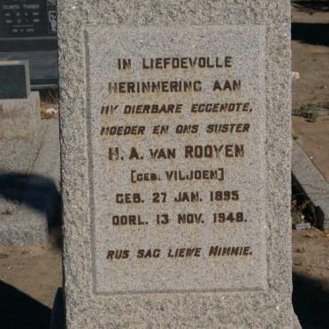ROOYEN H.A., van nee VILJOEN 1895-1948